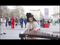 【法国街头｜古筝】我对缘分小心翼翼，不放弃Chinese instrument Guzheng Cover| 碰碰彭碰彭Jingxuan