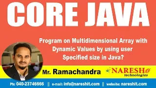 Program on Multidimensional Array with Dynamic Values by using user Specified size in Java