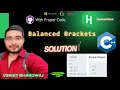 Balance breaket HackerRank solutionn HackerRank Problem Solution