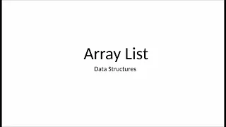 Data Structures What is an Array List vector