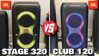 Download JBL Partybox STAGE 320 vs JBL Partybox CLUB 120 : Sound \u0026 Bass Test MP3