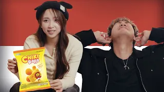 indonesian snacks vs american snacks with dita karang u0026 alexminivan snack off thebase