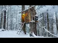Lagu Elevated Tree Cabin Built in Bad Weather | Safe from Predators and Snow