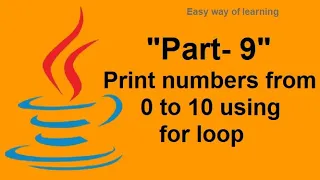 Java program to print first 10 natural numbers java coding tutorial for beginners Part - 9 in