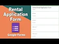 How to Create an online Rental Application Form using google forms
