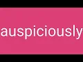 Auspiciously Definition Meaning