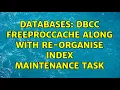 Databases DBCC FREEPROCCACHE along with Re-Organise Index maintenance task