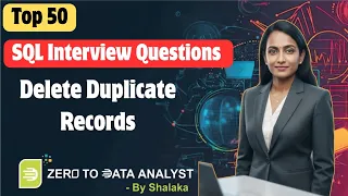 SQL Delete Duplicate Rows Using CTE ROW - NUMBER SQL Interview Question