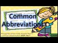 English 3 Q2w9 Common Abbreviations