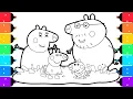 Peppa Pig Coloring Pages for Kids How to Color Peppa Pig Family