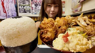 【大食い】大阪のデカ盛り有名店で全種盛りの大盛りを食べる【FRYER FLYER】