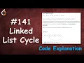Linked List Cycle Live Coding with Explanation Leetcode