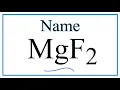 How to Write the Name for MgF2