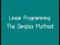 6 2 - Linear Programming The Simplex Method