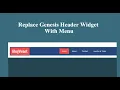 How to Replace Genesis Theme Header Widget with Menu using Functions PHP file