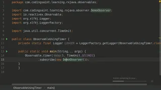 Observable Using Timer