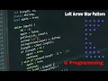 Left Arrow Star Pattern Using Two for Loop in C Program C Programming pattern in C