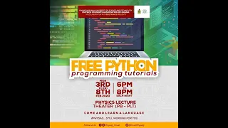 2 Introduction to Python Programming language PHYSAG KNUST 2020