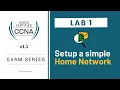 CCNA Lab 1 Build a basic home network in Cisco Packet Tracer PC Laptop Router DHCP Ping