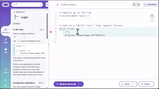 Python on the micro bit - If-Then Statements