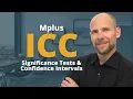 Intraclass Correlation in Mplus Significance Test Confidence Intervals