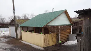 ОБЗОР ДЕРЕВЕНСКОЙ БАНИ С ТУРБО ПЕЧЬЮ 
