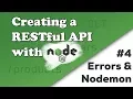 Handling Errors Improving the Project Setup Creating a REST API with Node js