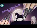 Dark Unicorn Nails - Stiletto Nails