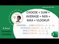 Excel Power User Master Multiple Functions CHOOSE SUM AVERAGE MIN MAX VLOOKUP