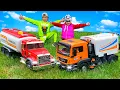 Download Lagu Auto BRUDER voor straatreiniging arriveerde om de botsing tussen de benzinepomp en de vrachtwagen te