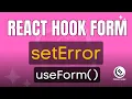 setError - useForm React Hook Form Halal Coder