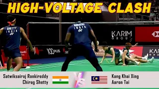 high voltage clash satwiksairaj rankireddy chirag shetty vs kang khai xing aaron tai