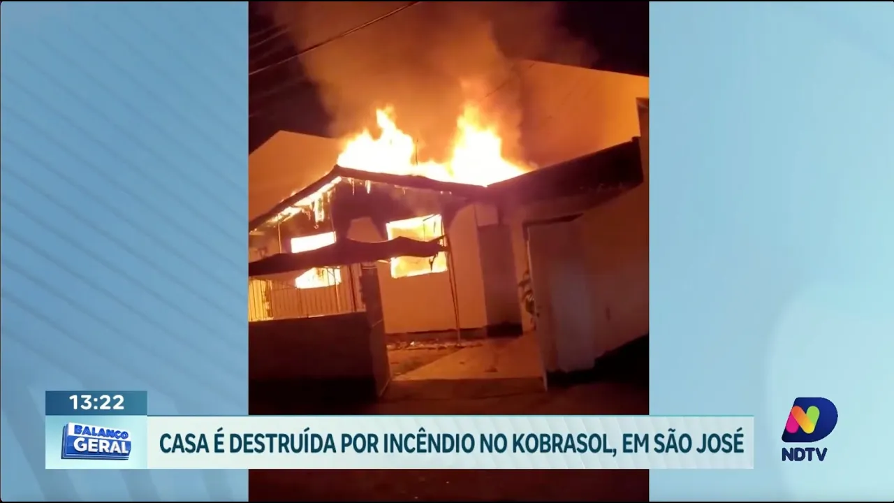 Tragédia em São José: incêndio devasta residência no Kobrasol