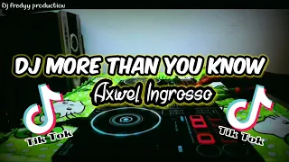 Download DJ MORE THAN YOU KNOW  VIRAL TIKTOK. REMIX TERBARU 2023 FULL BASS. MP3