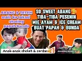 REACTION || MAIN KE LOKASI SHOTING ABANG BELIKAN PAPAH BUNDA MIE AYAM DAN ICE CREAM 