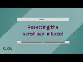 Resetting the scroll bar in Excel Excel Off The Grid