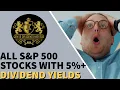 All S P 500 Stocks with a 5 Dividend Yield