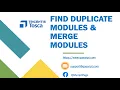 Tosca Tutorial Lesson 10 - Find Duplicate Modules Merge Modules Merge Module Assistant