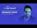 QA expert Prashant Hegde talking about real-time challenges of a Testers on Global Tester s Day
