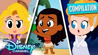 Download Every Disney Princess Chibi Tiny Tales 👑 | Rapunzel, Moana \u0026 MORE! | Compilation | @disneychannel MP3