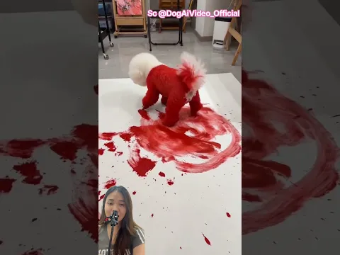 Dogy mandi c4t merah @DogAiVideo_Official #shorts #dubbing #viral #funn