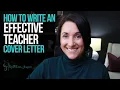 How to Write an Effective Teacher Cover Letter Includes Sample and Template Kathleen Jasper