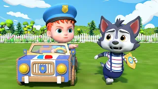 Wheel on the Police Car | Police Officer | Leo Nursery Rhymes & Kids Songs