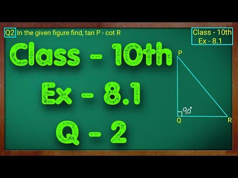 Class - 10 Ex - 8.1 Q2 Maths Trigonometry NCERT CBSE - Mathematics video for Grade 10
