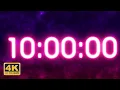 10 Hours Countdown Timer - Neon 4K
