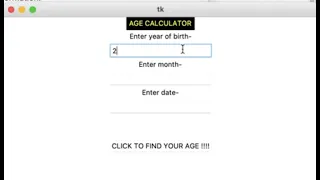 Python Age calculator source code