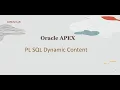 Oracle APEX - PL SQL Dynamic Content