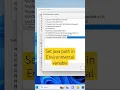 Set java path in Environmental variable