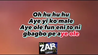 infinity aye ole karaoke version with background voice editted by djzab9ja