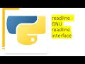 readline - GNU readline interface Python by examples